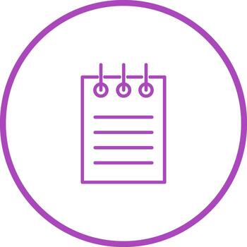 icono de vector de bloc de notas