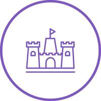 icono de vector de castillo de arena