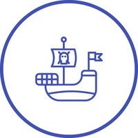 Pirate Ship Vector Icon