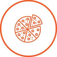 icono de vector de rebanada de pizza