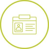 icono de vector de tarjeta de identificación