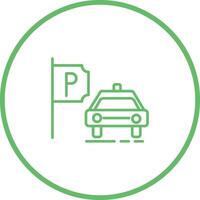 Taxi Stand Vector Icon