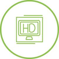 hd calidad vector icono