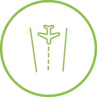 Plane on Runway Vector Icon