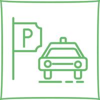 Taxi Stand Vector Icon