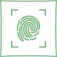 Fingerprint Lock Vector Icon