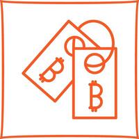 Bitcoin Label Tag Vector Icon