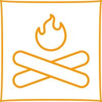 Camp Fire Vector Icon