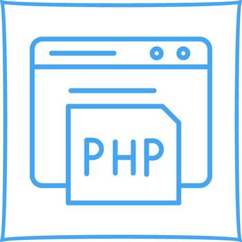 icono de vector de php