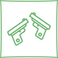 Two Guns Vector Icon