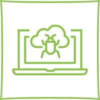 Bug Cloud Vector Icon