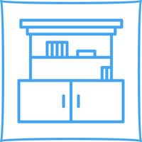 Cupboard with Shelves Vector Icon