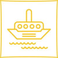 icono de vector de barco de vapor