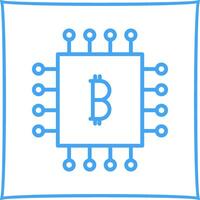 Bitcoin Chip Vector Icon