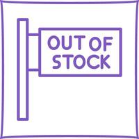 fuera de stock vector icono