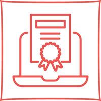 Online Certificate Vector Icon