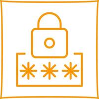 icono de vector de código pin