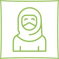 Woman with Niqab Vector Icon