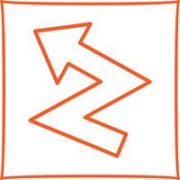 ZigZag Arrow Vector Icon