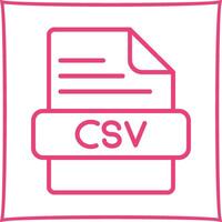 icono de vector csv