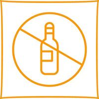 No Drinking Vector Icon