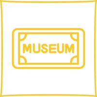 icono de vector de etiqueta de museo