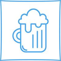 medio litro de cerveza yo vector icono