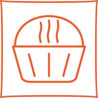 icono de vector de muffin de crema