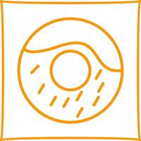 icono de vector de donut de crema