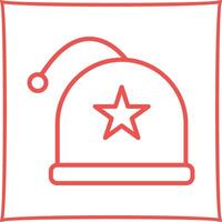 icono de vector de gorro de navidad