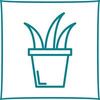 Grass Pot Vector Icon