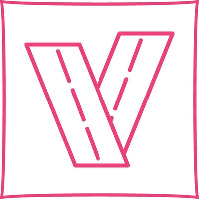 Two Way Road Vector Icon