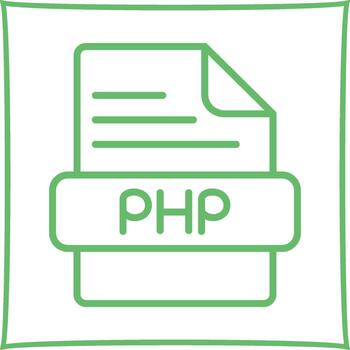 icono de vector de php