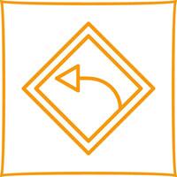 Left Turn Vector Icon