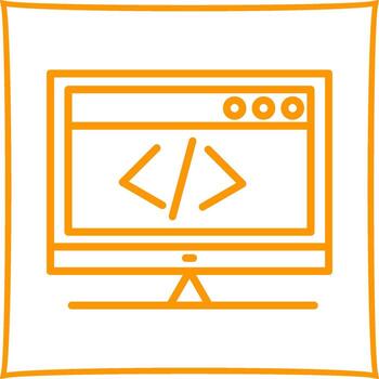 icono de vector de codificación html