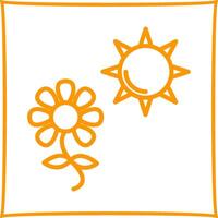 Flower in sunlight Vector Icon