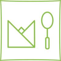 Spoon and Napkin Vector Icon