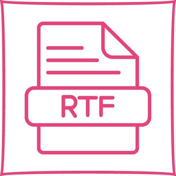icono de vector rtf