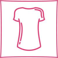 icono de vector de camisa de damas