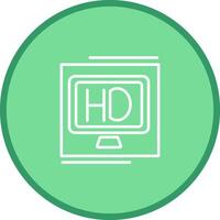 hd calidad vector icono