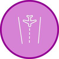 Plane on Runway Vector Icon