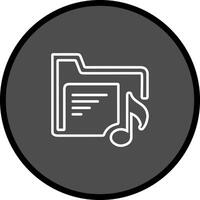 música carpeta vector icono