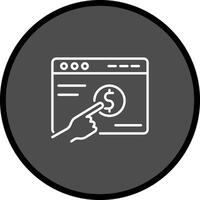 pago por clic icono de vector