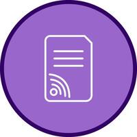 Wifi Documents Vector Icon