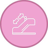 icono de vector de escalera mecánica horizontal