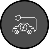 icono de vector de coche eléctrico