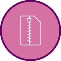 Zipped Document Vector Icon
