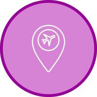 Airport Location Vector Icon