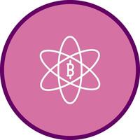 icono de vector de ciencia bitcoin