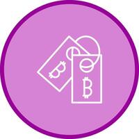 Bitcoin Label Tag Vector Icon